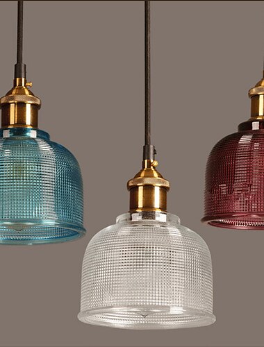  Lámpara colgante de un solo diseño de 14,5 cm, led, vidrio, cobre, estilo vintage, galvanizada, estilo nórdico, 220-240v