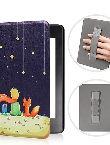  Tablette Hüllenabdeckung Für Amazon Kindle Papierweiß 6,8'' 11 Kindle 6"(10th Gen-2019) Griff Intelligentes automatisches Aufwachen / Schlafen Stoßresistent Graphic Holzmaserung 3D Zeichentrick