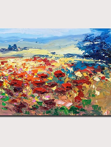  Pittura A Olio Fatta A Mano Su Tela Decorazione Della Parete Di Arte Pittura Astratta Coltello Paesaggio Marino Fiore Per La Decorazione Domestica Pittura Arrotolata Senza Cornice Non Allungata