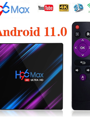  H96 MAX RK3318 Smart TV Box V11 Android 11 TV Box 4G 64GB 2G 32GB 4K Wifi Bluetooth 4.1 Video Youtube Media player Set Top Box