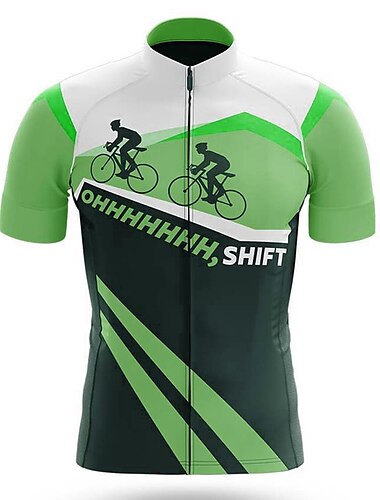  21Grams Hombre Maillot de Ciclismo Manga Corta Bicicleta Camiseta con 3 bolsillos traseros MTB Bicicleta Montaña Ciclismo Carretera Transpirable Secado rápido Dispersor de humedad Bandas Reflectantes