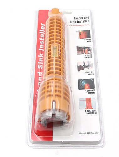  Chave de pia de cabeça única ferramenta de instalação de encanamento de banheiro multifuncional ferramenta de manutenção e desmontagem de torneira de tubulação de água doméstica