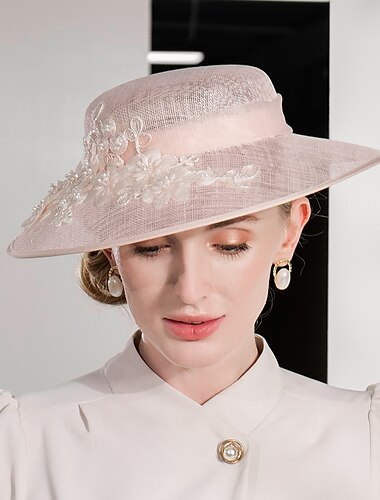  Cappelli Eleganti e Dolci con Applicazioni  Fiori  Colore Puro 1PC Festa  Sera  Tea Party  Coppa di Melbourne Copricapo per impressionare Cappelli Abito per il Giorno delle Corse