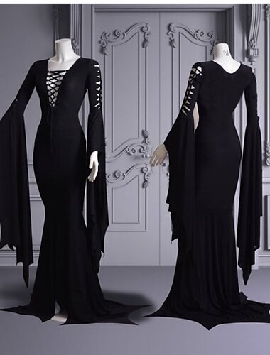  Punk & Gothic Mittelalterlich Streetstyle Kleid Maskerade Hexe Outlander Übergrössen Damen Walpurgisnacht Halloween Karneval Maskerade Party / Abend Erwachsene Kleid