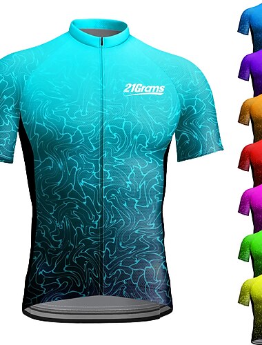  Hombre Maillot de Ciclismo Manga Corta Bicicleta Maillot Camiseta con 3 bolsillos traseros MTB Bicicleta Montaña Ciclismo Carretera Transpirable Secado rápido Dispersor de humedad Bandas Reflectantes