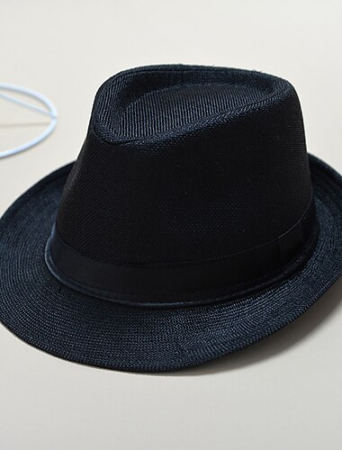  כובע יוניסקס כובע דלי שחור כחול צהוב מסיבה יומית צבע טהור צבע טהור הגנה מפני השמש אופנה 2024