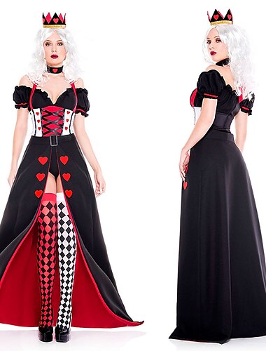  Sprookje De rode koningin Slechte koningin Cosplay kostuum Vakantie jurk Zoet Film cosplay for Dames Volwassenen Maskerade