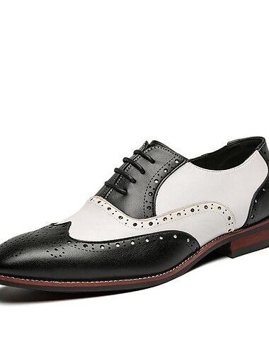  Klassieke witte en bruine Oxford brogue spectatorschoenen voor heren, echte leren Gatsby-geïnspireerde vintage schoenen uit de jaren 20 voor bruiloften, jazzfeesten en formele evenementen