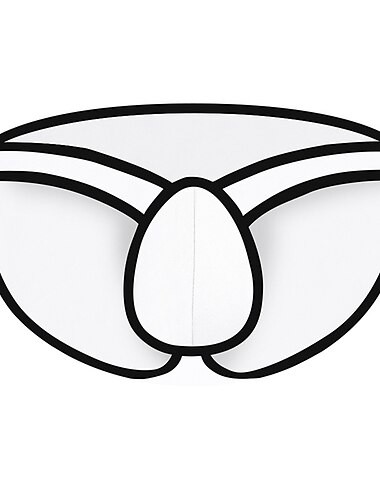  Herren 1 Packung Grundlegendes Höschen Slip Grundlegend Baumwolle Antibakteriell Auslaufsicher Einfarbig Mittlere Taillenlinie Schwarz Weiß