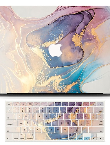  MacBook Etuis Compatible avec Macbook Air Pro 13,3 14 16.0 pouce Dur Plastique Marbre