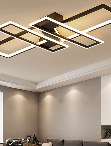  led φώτα οροφής 4φωτα 90/120cm χωνευτά φώτα led μοντέρνου στυλ τραπεζαρίας κρεβατοκάμαρας 110-240v με δυνατότητα ρύθμισης μόνο με τηλεχειριστήριο