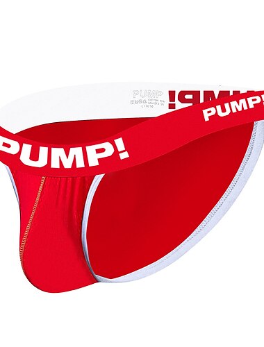  Herren 1 Packung Grundlegendes Höschen Slip Bedruckt Baumwolle Antibakteriell Auslaufsicher Buchstabe Mittlere Taillenlinie Schwarz Rote