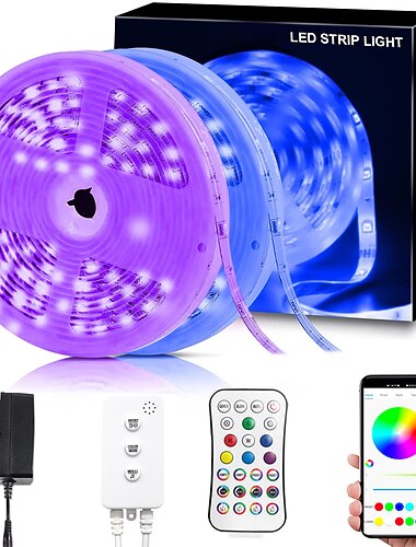  LED Strip Licht RGB WiFi App Controle 20m 65.6ft App Controle Werkt met Alexa Assistent Kleurenverandering Muzieksynchronisatie voor Slaapkamer Keuken TV Feest