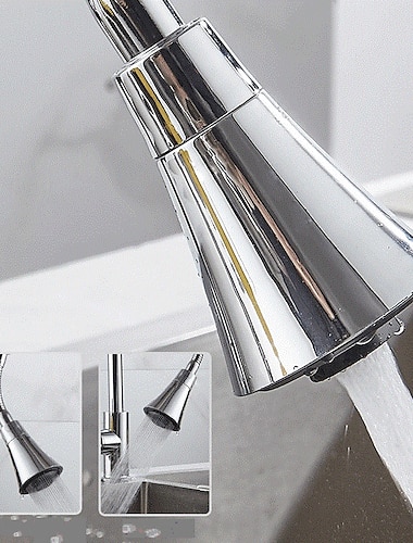  universell kjøkkenvannkran justerbart trykk 360 grader roterende vannkranhode vannbesparende dusjkran munnstykkeadapter