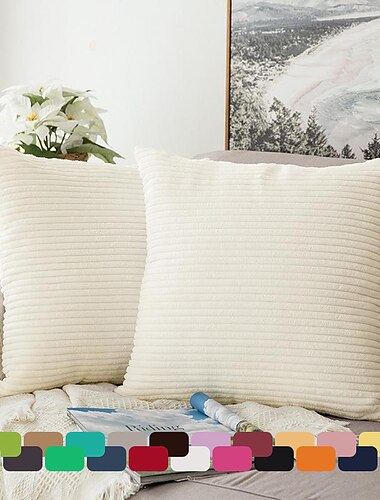  decoratieve toss kussens corduroy kussen kussenhoes nachtkastje rugkussen kantoor lumbale effen kleur kussensloop zonder kern roze blauw salie groen paars geel