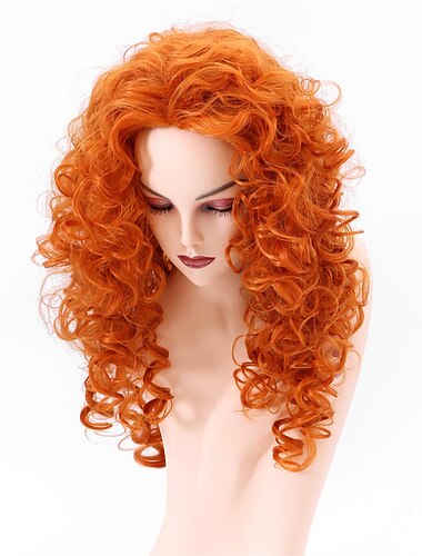  Cabelo longo encaracolado ondulado perucas de cabeça cheia para mulheres cosplay festa perucas de halloween