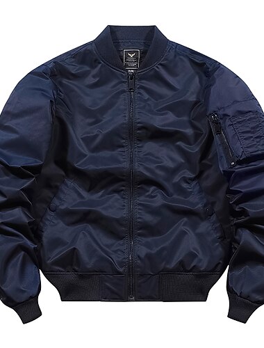  Herren Wanderjacke Bomberjacke Militärische taktische Jacke Draussen warm halten Windundurchlässig Atmungsaktiv Leicht Oberbekleidung Windbreaker Windjacke Shirt Jagd Angeln Klettern Schwarz