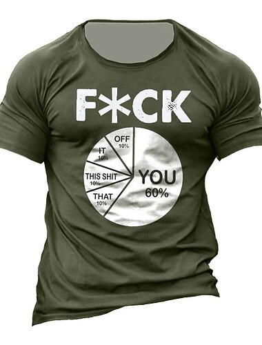  Herre Rå Offensive Bokstav T-skjorte Grafisk Tee Morsomme T-skjorter Kortermet T-skjorte 3D Trykk Crew Neck Skjorte Vintage Sport Designer Utendørs Gate Daglig Svart Hæren Grønn Marinblå Sommer Klær