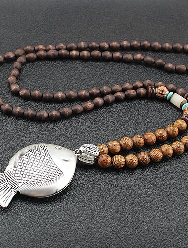  1 Stück Anhänger Halskette Stränge Halskette For Herren Damen Strasse Geschenk Täglich Hölzern Acryl Retro Buddha