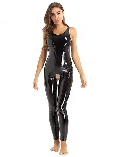  Combinaison Morphsuit Combinaison-pantalon Costume de peau Fille de moto Adulte Boas et Plumes Costumes de Cosplay justaucorps Grande Taille Cosplay Femme Couleur Pleine Mascarade / Costume Zentai