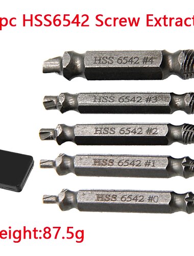  4/5 sztuk/zestaw hss6542 uszkodzony wiertło do wykręcania śrub pozbawione zepsutej śruby ściągacz do śrub łatwo wyjąć narzędzia do rozbiórki