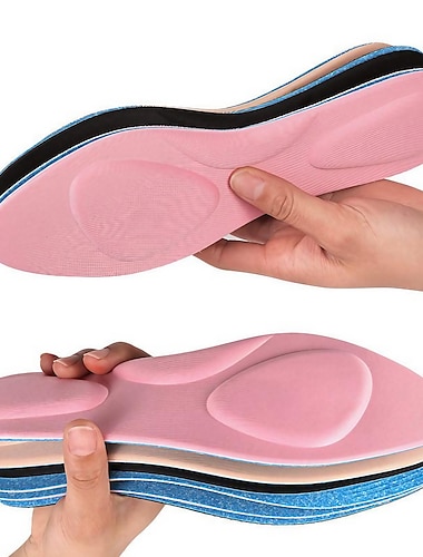  1 paar meerkleurige memory foam inlegzolen voor schoenen - zachte demping, schokabsorptie, antislip ontwerp, uniseks comfort voor sport-, casual en formele schoenen