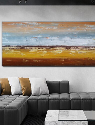  Pittura A Olio Fatta A Mano Su Tela Decorazione Della Parete Di Arte Pittura Astratta Coltello Paesaggio Giallo Per La Decorazione Domestica Pittura Arrotolata Senza Cornice Non Allungata