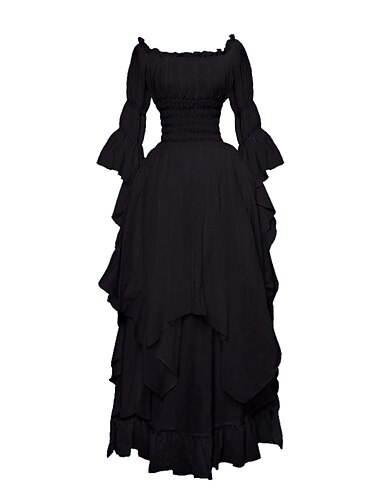  Retro Vintage Mittelalterlich Renaissance Kleid Maskerade Kleid im Regency-Stil Wikinger Outlander Übergrössen Kostüm Damen Keltisch Seeräuber Fantasie Maskerade Party / Abend Erwachsene Kleid