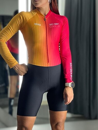 Mujer Traje de triatlón Manga Corta triatlón Rojo Azul Verde Oscuro Graphic Bicicleta Licra Deportes Graphic Ropa