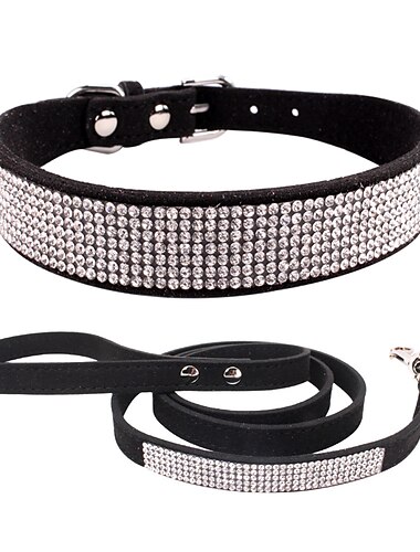  צווארון לחיות מחמד rhinestone צווארון כלב כיתוב לוחית שם צווארון כלב נגד אבודה נשלף חתול פרח צעיף