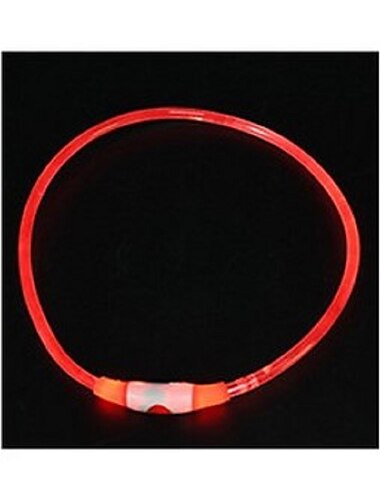  LED-Hundehalsband, wiederaufladbares USB-Hundehalsband aus Nylon, einstellbar mit Dauerlicht