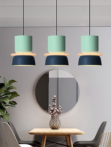  18.5cm design unique île design suspension métal finitions peintes style nordique moderne 85-265v