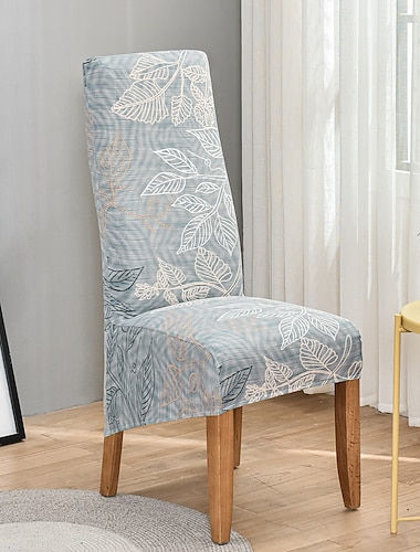 Elastische Esszimmerstuhlbezüge Stuhlhussen xl/übergroß, abnehmbarer, waschbarer, weicher Spandex mit hoher Rückenlehne, großer Stuhlbezug, Schonbezug für Esszimmer, Küche, Hoteltisch, Bankett