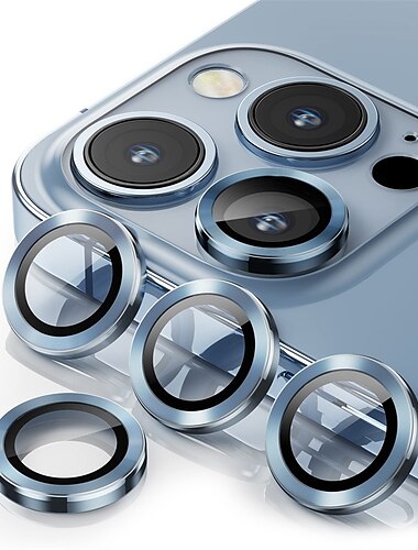  1 Satz Kamera Schutzfolie Für Apple iPhone 16 iPhone 15 Pro Max Plus iPhone 14 Pro Max iPhone 13 iPhone 12 Aluminium-Legierung Anti-Fingerprint Diamant Glänzender Schein Kratzfest