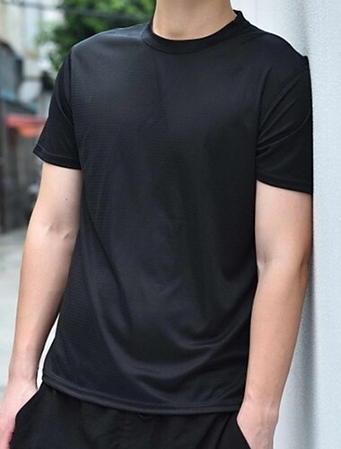  Herren T Shirt Feuchtigkeitsableitende Hemden Kurzarm Rundhalsausschnitt Frühling & Sommer Einfach Mode Designer Lässig Straße Ferien Strand Schwarz Weiß Armeegrün Top T-Shirt für Herren