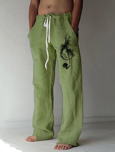  Homme Imprimés Photos Pantalon pantalon été Pantalon de plage Taille médiale Vêtement de rue Design Style classique Casual du quotidien Vacances Poche Cordon Taille elastique Eté Printemps Estampage