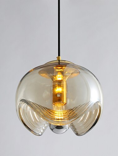  25cm Einzeldesign Inseldesign Pendelleuchte Glas galvanisiert moderner nordischer Stil 220-240V