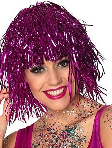  Lametta-Perücken, Kostüm, glänzende Party-Perücke, Metallic-Cosplay-Zubehör