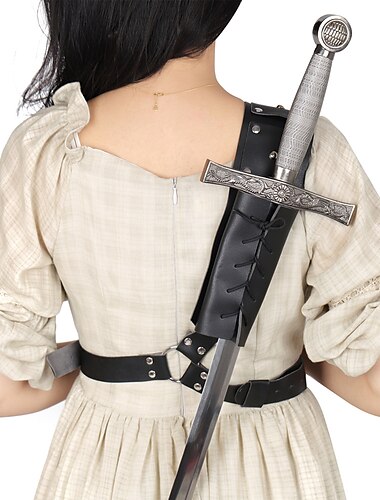  Retro Antiguo Medieval Renacimiento Vaina Titular de la espada Rana espada Feria del Renacimiento Caballero Vikingo forastero Hombre Mujer Unisexo Pirata Fantasía Mascarada Fiesta / Noche Adulto Más