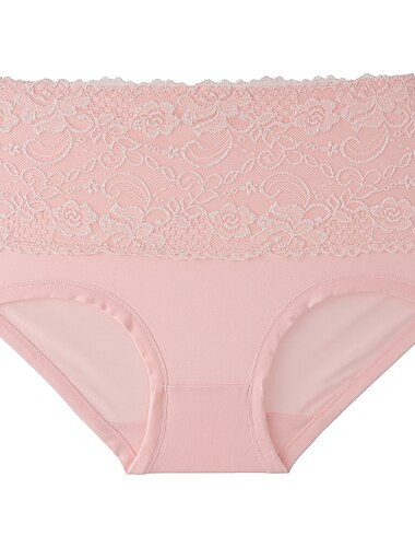  Damen kurze Unterwäsche 1 Stück Unterwäsche Mode schlicht sexy Spitze Loch Blume hohe Taille sexy schwarz lila rosa M L XL Home Outfits