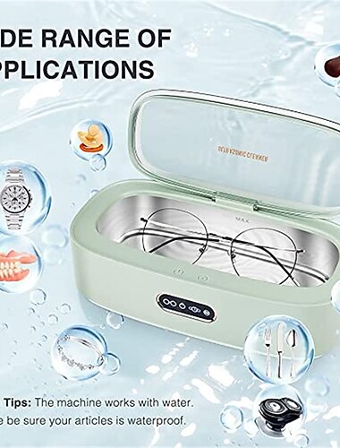  sieradenreiniger ultrasone sieradenreiniger machine 45 khz brillenreiniger voor brillen, horloges, oorbellen, ringen, kettingen, munten, scheermessen
