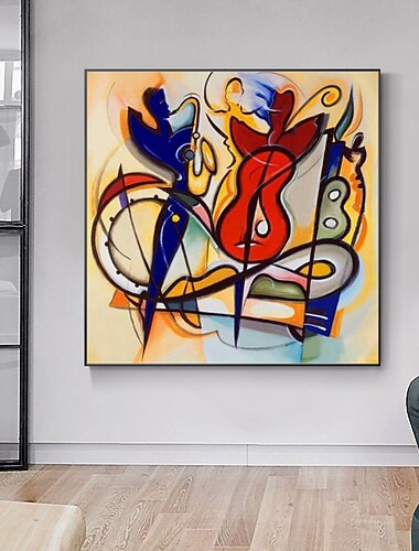 picturi în ulei de desene animate lucrate manual mintura pe pânză, decorare artistică de perete, imagine abstractă modernă pentru decor interior, pictură neîntinsă fără rame laminate