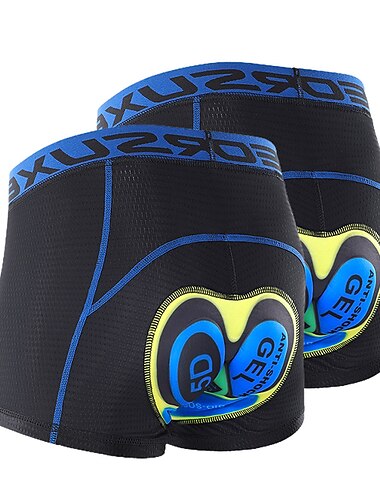  Herre Helfarge Sykkelundertøy Sykkel Fôrede shorts Fjellsykling Veisykling sport 3D Pute Sykling Hurtigtørkende Fukttransport Gul Rød Klær Sykkelklær