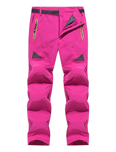  Dame Turbukser Sommer Utendørs Pustende Vannavvisende Hurtigtørkende Lomme med glidelås Bukser Bunner Svart Rosenrød Jakt Klatring Camping / fotturer / grotting M L XL 2XL 3XL