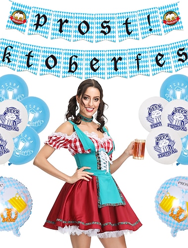  ensemble de ballons oktoberfest arrangement de décoration de scène oktoberfest 12 pouces ballons de fête de bière en latex