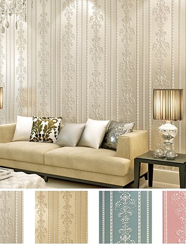  bloemen behang wandbekleding sticker film moderne water rimpel bloemen non woven home decor 53*1000 cm/20.87''x 393.7''