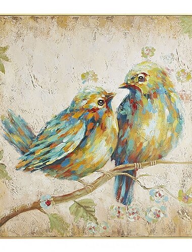  עבודת יד מצוירת בעבודת יד ציור שמן ציור קיר אמנות מופשטת ציורי בעלי חיים קישוט בית תפאורה קנבס מגולגל ללא מסגרת לא מתוח