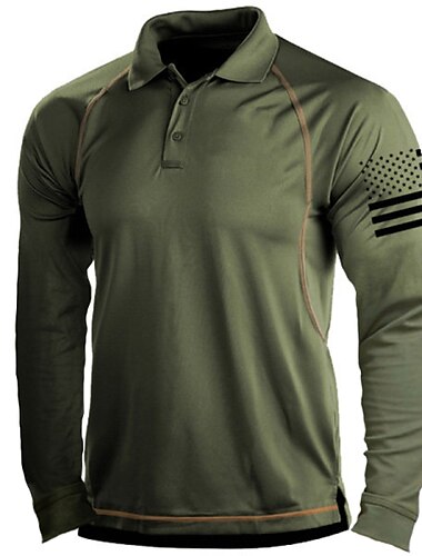  Pánské Tričko Henley košile Dlouhý rukáv Tričko Vrchní část oděvu Venkovní Prodyšné Rychleschnoucí Lehká váha Yumuşak Polyester Černošedá Černá Bílá Rybaření Lezení Kempování a turistika