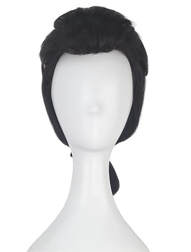  Pelucas de cosplay Negro Rizado Pelo sintético Media pelucas Hombre pelucas Para la fiesta