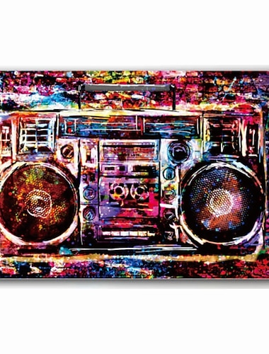 Ręcznie malowane obraz olejny wall street art radio home decoration decor walcowane płótno bez ramki nierozciągnięte;